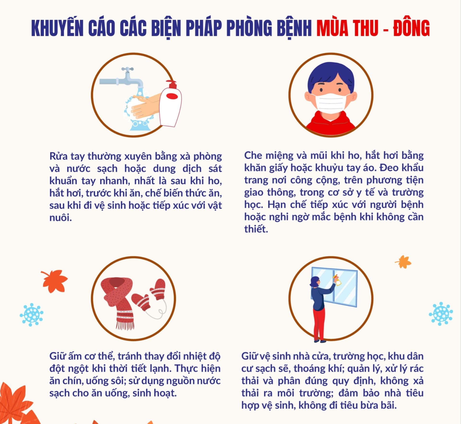 Chủ động phòng bệnh mùa thu, đông