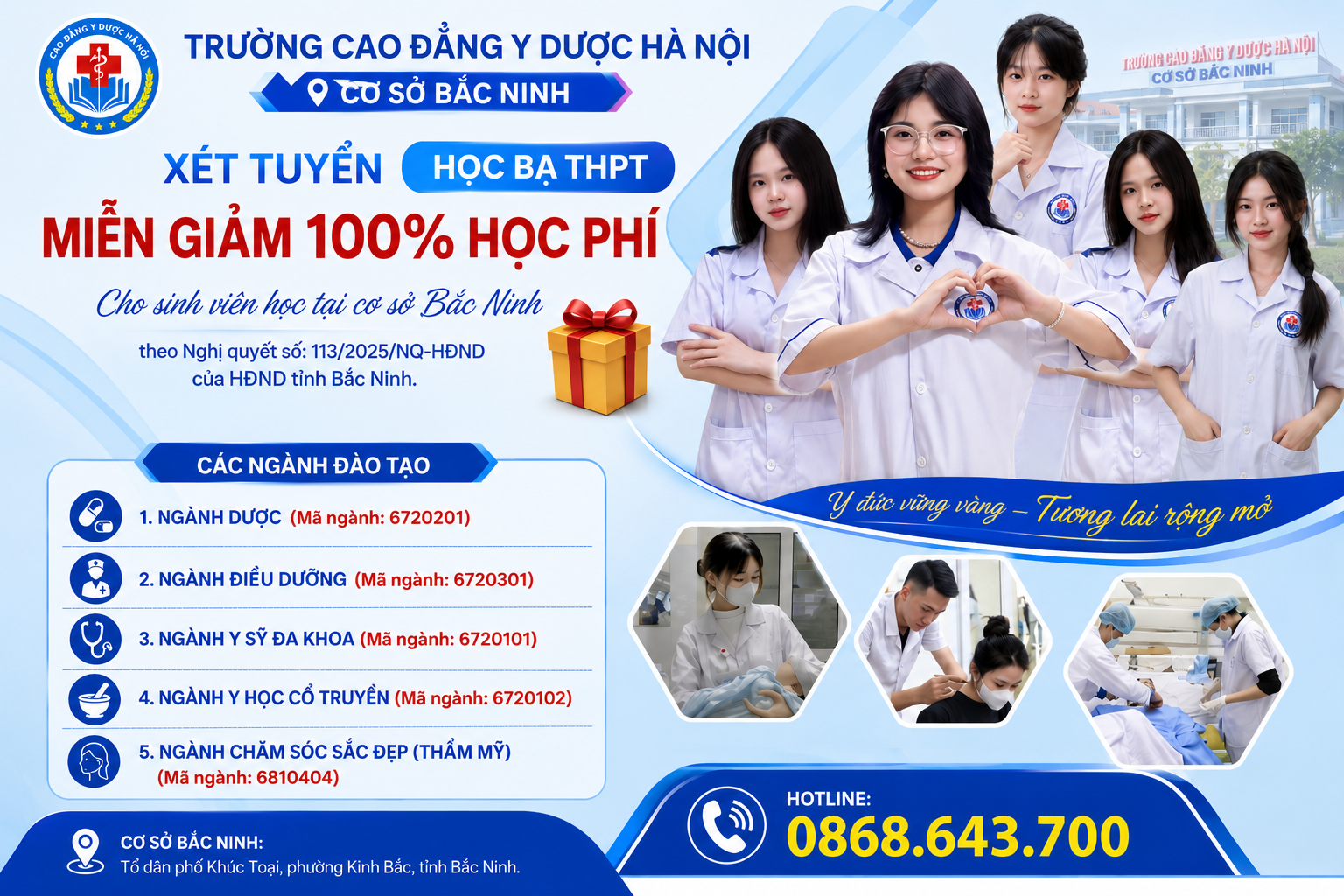THÔNG TIN TUYỂN SINH CAO ĐẰNG CHÍNH QUY 2026 – CƠ SỞ BẮC NINH